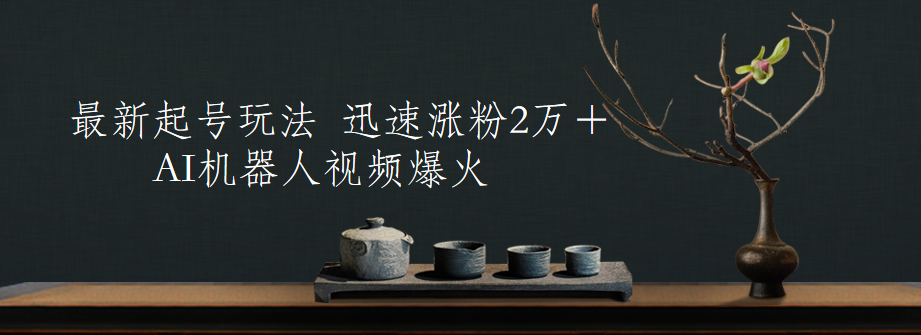 最新起号玩法，AI机器人视频爆火，迅速涨粉2万＋-欧乐副业网