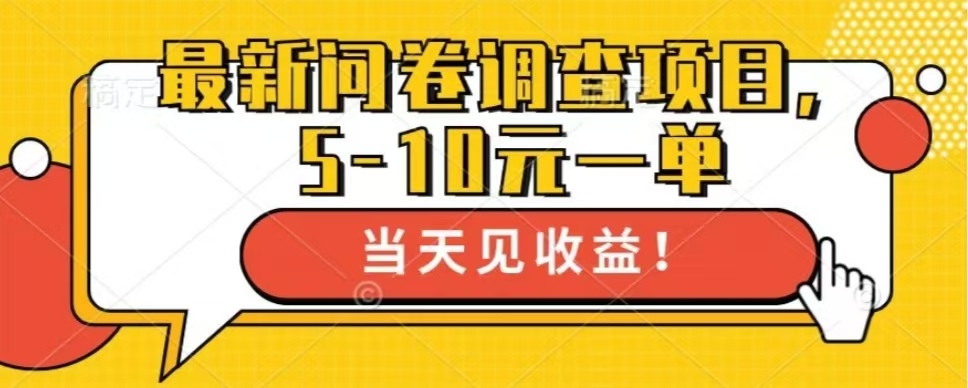 最新问卷调查项目，共12个平台，单日零撸100＋-欧乐副业网