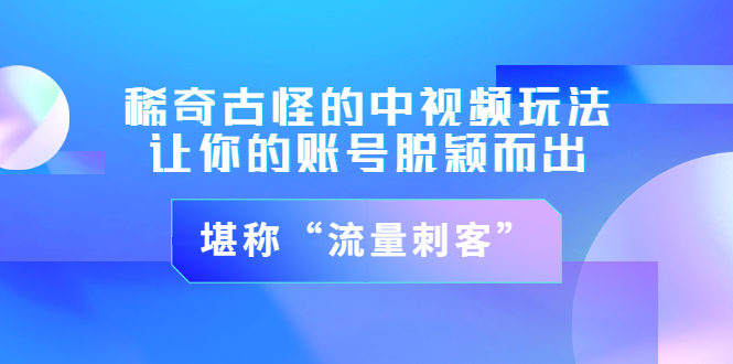 【副业项目3652期】稀奇古怪的中视频玩法，让你的账号脱颖而出，堪称“流量刺客”（图文+视频)-欧乐副业网