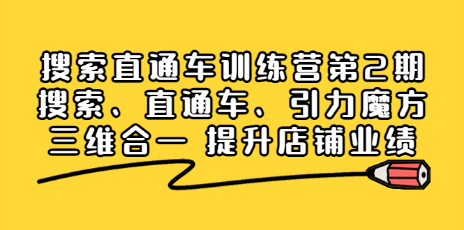 【副业项目4206期】搜索直通车训练营第2期：搜索、直通车、引力魔方三维合一 提升店铺业绩-欧乐副业网