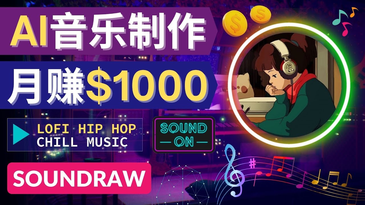 【副业项目4535期】无需任何音乐基础： 使用AI软件制作Lofi Hip Hop Chill Music 月赚1000美元-欧乐副业网