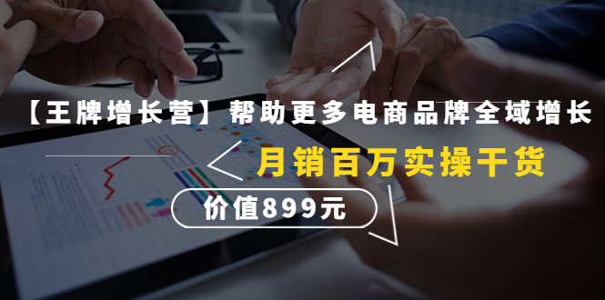 【副业项目4547期】【王牌增长营】帮助更多电商品牌全域增长，月销百万实操干货，价值899元-欧乐副业网
