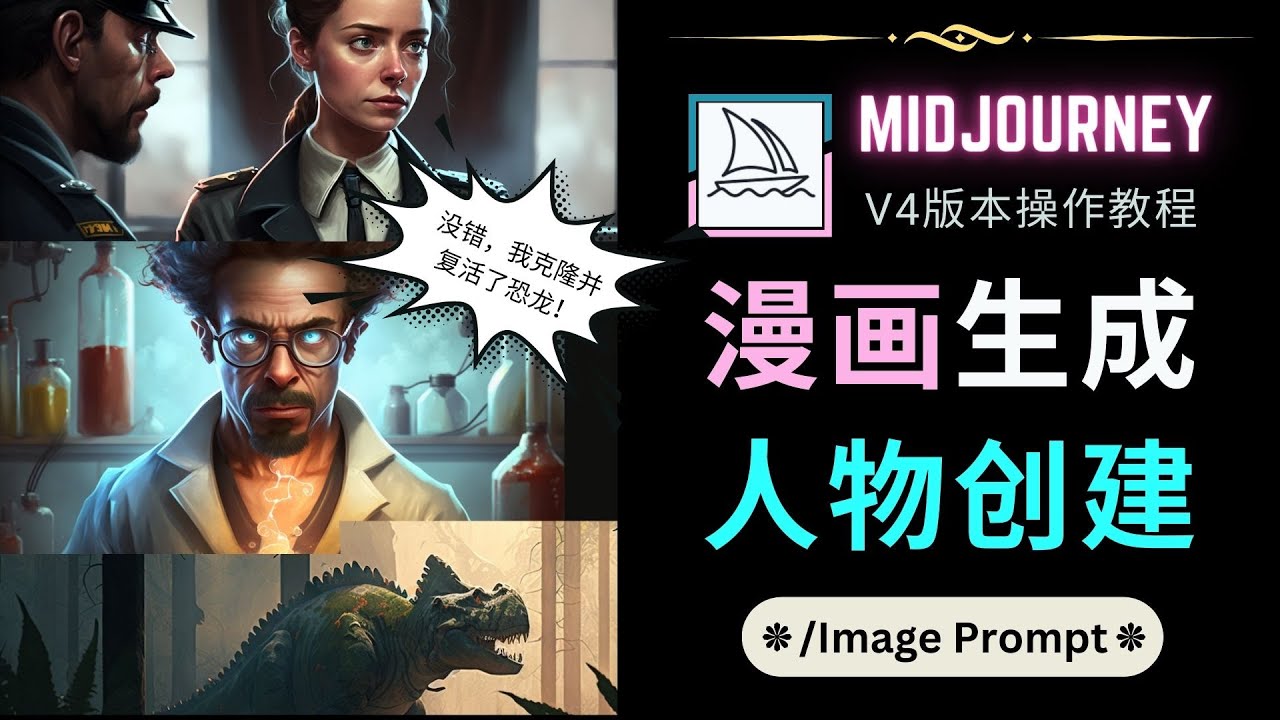 【副业项目5096期】Midjourney V4版本操作教程：2个简单参数，完成漫画生成，人物创建-欧乐副业网