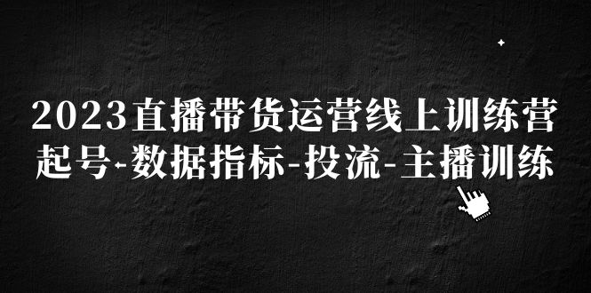【副业项目5282期】2023直播带货运营线上训练营，起号-数据指标-投流-主播训练-欧乐副业网