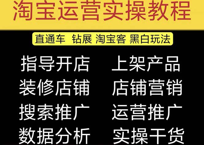 【副业项目5247期】2023淘宝开店教程0基础到高级全套视频网店电商运营培训教学课程（2月更新）-欧乐副业网
