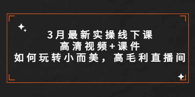 【副业项目5675期】3月最新实操线下课高清视频+课件，如何玩转小而美，高毛利直播间-欧乐副业网