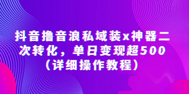 【副业项目6229期】抖音撸音浪私域装x神器二次转化，单日变现超500（详细操作教程）-欧乐副业网