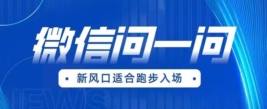【副业项目6729期】全网首发微信问一问新风口变现项目（价值1999元）【揭秘】-欧乐副业网