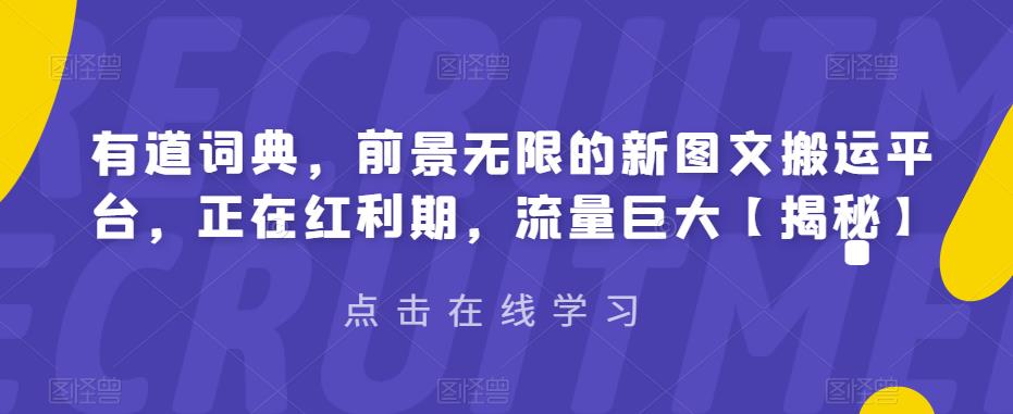 【副业项目6843期】有道词典，前景无限的新图文搬运平台，正在红利期，流量巨大【揭秘】-欧乐副业网