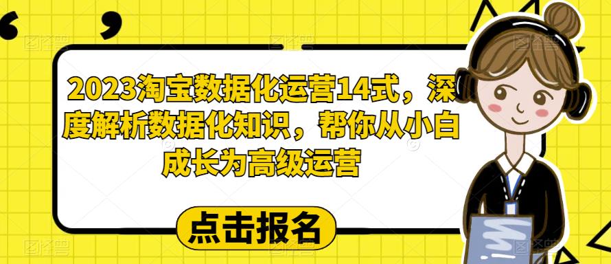 【副业项目6599期】2023淘宝数据化-运营 14式，深度解析数据化知识，帮你从小白成长为高级运营-欧乐副业网