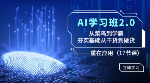 【副业8994期】AI学习班2.0：从菜鸟到学霸，夯实基础从干货到硬货，重在应用（17节课）-欧乐副业网