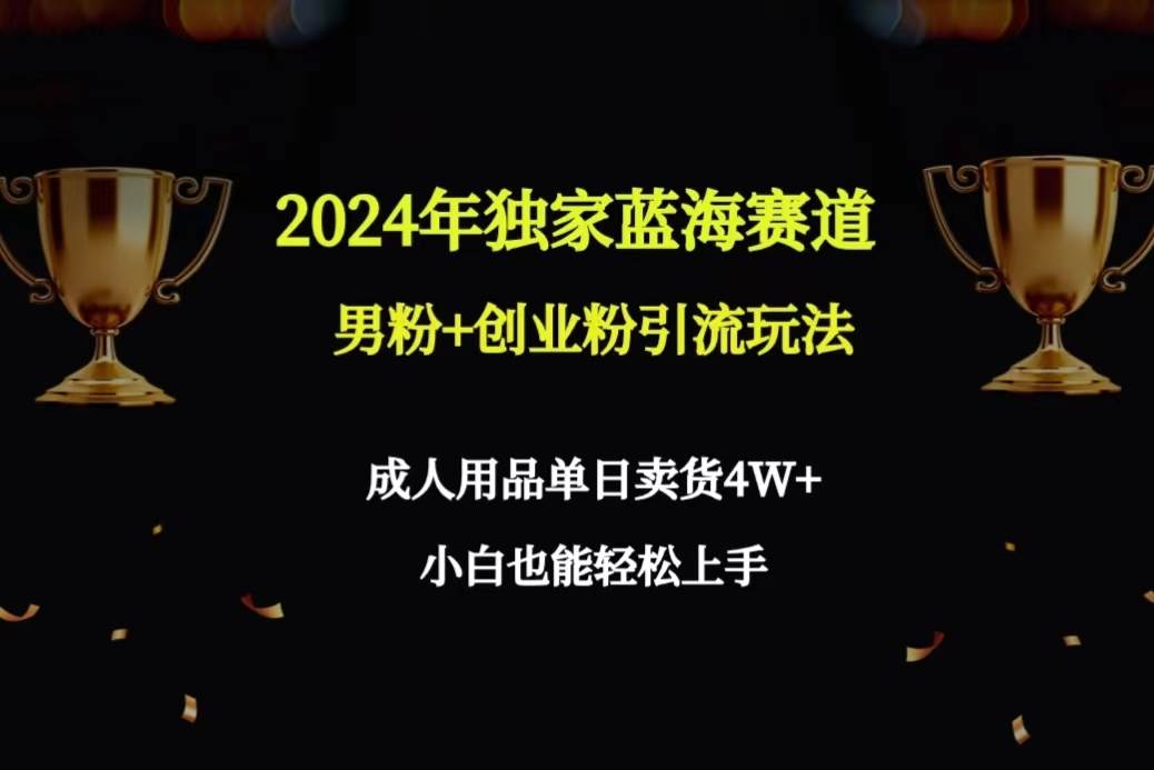 2024年独家蓝海赛道男粉+创业粉引流玩法，成人用品单日卖货4W+保姆教程-欧乐副业网