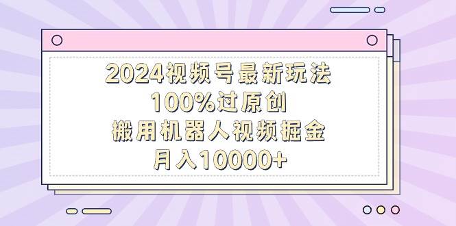 2024视频号最新玩法，100%过原创，搬用机器人视频掘金，月入10000+-欧乐副业网