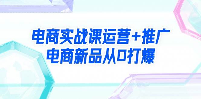 电商实战课运营+推广，电商新品从0打爆（99节视频课）-欧乐副业网