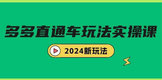 多多直通车玩法实战课，2024新玩法（7节课）-欧乐副业网