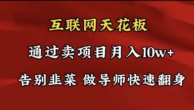 导师训练营互联网的天花板，让你告别韭菜，通过卖项目月入10w+，一定要…-欧乐副业网