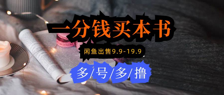 每天花1分钱买一本书，闲鱼出售9.9-19.9不等，多账号多撸 新手小白均可操作-欧乐副业网