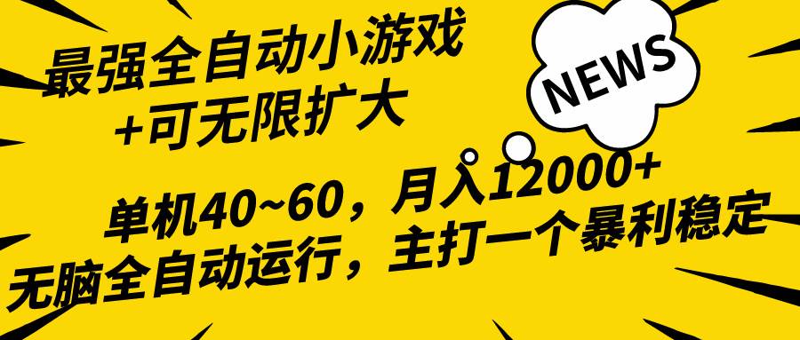 2024最新全网独家小游戏全自动，单机40~60,稳定躺赚，小白都能月入过万-欧乐副业网