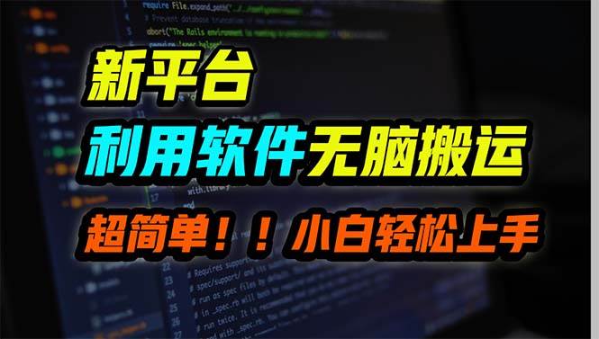新平台用软件无脑搬运，月赚10000+，小白也能轻松上手-欧乐副业网