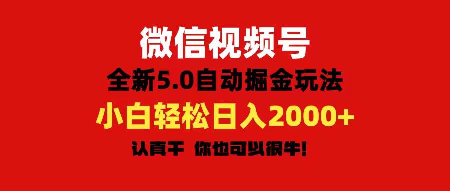 微信视频号变现，5.0全新自动掘金玩法，日入利润2000+有手就行-欧乐副业网