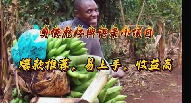 奥德彪经典语录小项目，爆款推荐，易上手，收益高-欧乐副业网