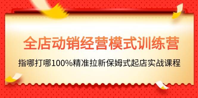 全店动销-经营模式训练营，指哪打哪100%精准拉新保姆式起店实战课程-欧乐副业网