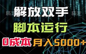 解放双手，脚本运行，0成本月入5000+-欧乐副业网