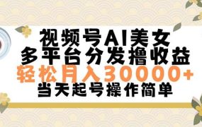 视频号AI美女,轻松月入30000+,操作简单轻松上手-欧乐副业网