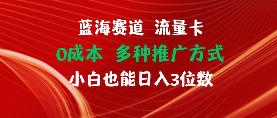 蓝海赛道 流量卡 0成本 小白也能日入三位数-欧乐副业网