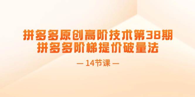 拼多多原创高阶技术第38期，拼多多阶梯提价破量法（14节课）-欧乐副业网