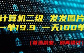 计算机二级,一单19.9 一天能出100单,每天只需发发图片(附518G资料)-欧乐副业网