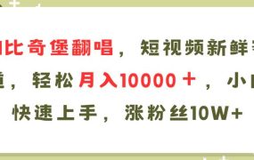 AI比奇堡翻唱歌曲,短视频新鲜赛道,轻松月入10000+,小白快速上手,...-欧乐副业网