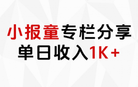 小报童专栏分享,当日收入1K+-欧乐副业网