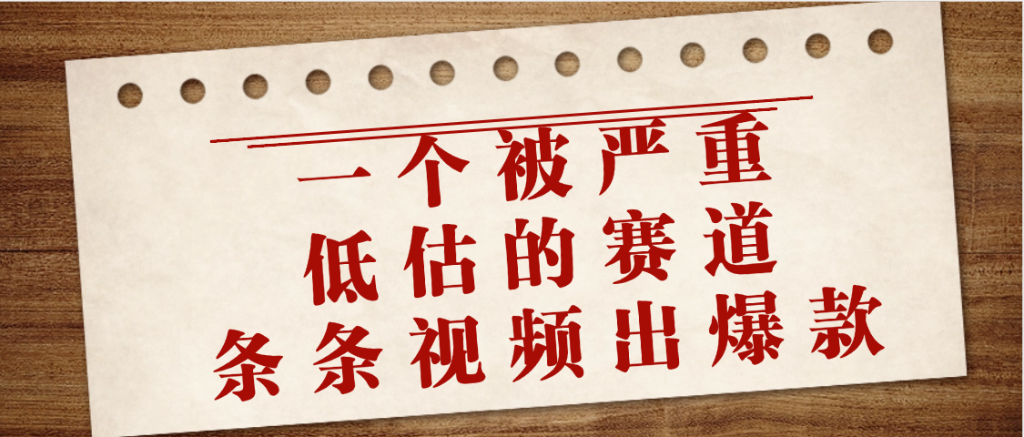 一个被严重低估的赛道,条条视频出爆款,一个月变现3万+-欧乐副业网