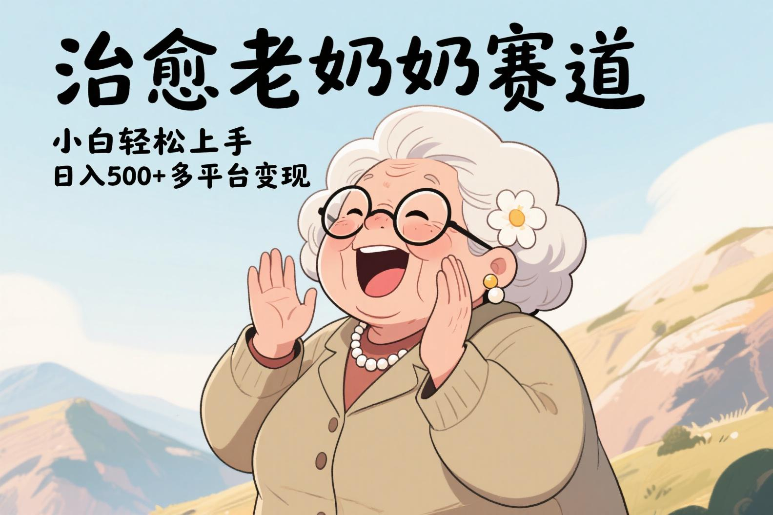 视频号治愈老奶奶赛道，小白轻松上手，日入500+多平台变现-欧乐副业网