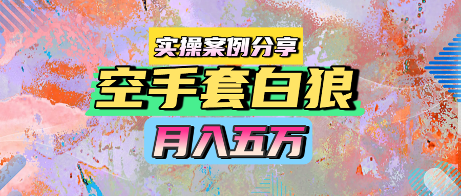 空手套白狼，月入五万，实操案例分享-欧乐副业网