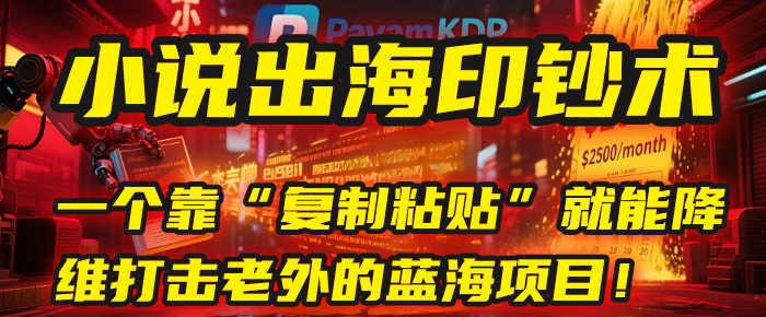 小说出海印钞术：一个靠“复制粘贴”就能降维打击老外的蓝海项目！-欧乐副业网