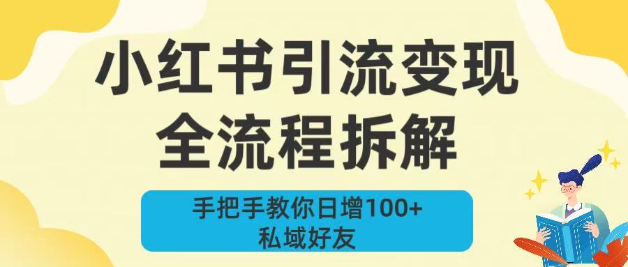 新手必看！小红书引流变现全流程拆解，手把手教你日增100+私域好友-欧乐副业网