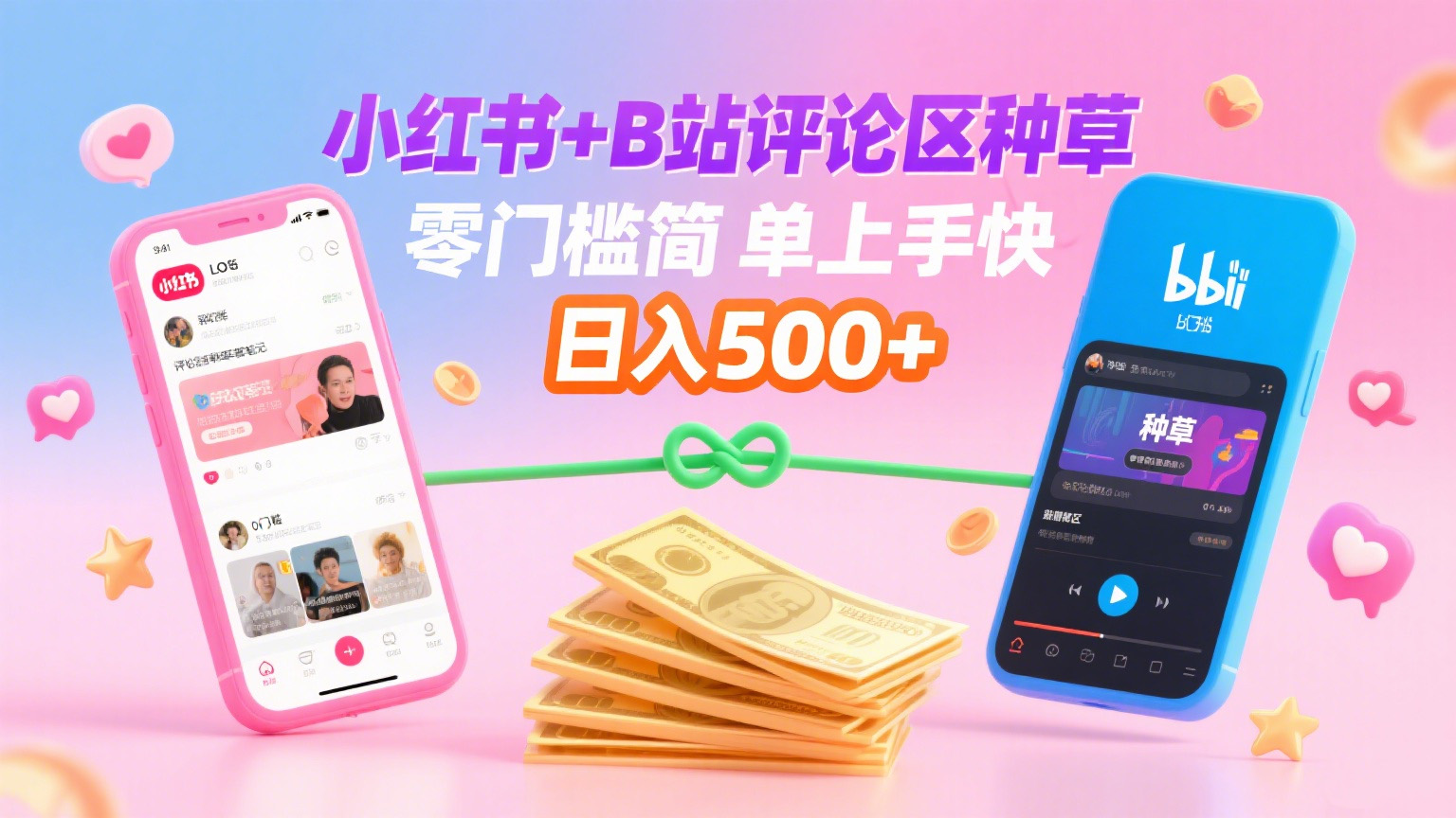小红书+B站评论区种草,0门槛1分钟一单,只需复制粘贴,日入500+-欧乐副业网