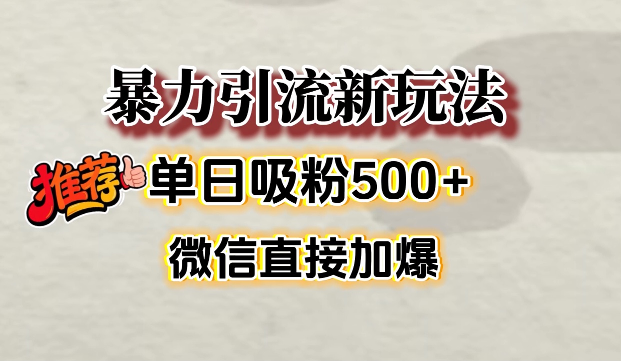 微信加爆的引流超级方法，单日吸粉500➕-欧乐副业网