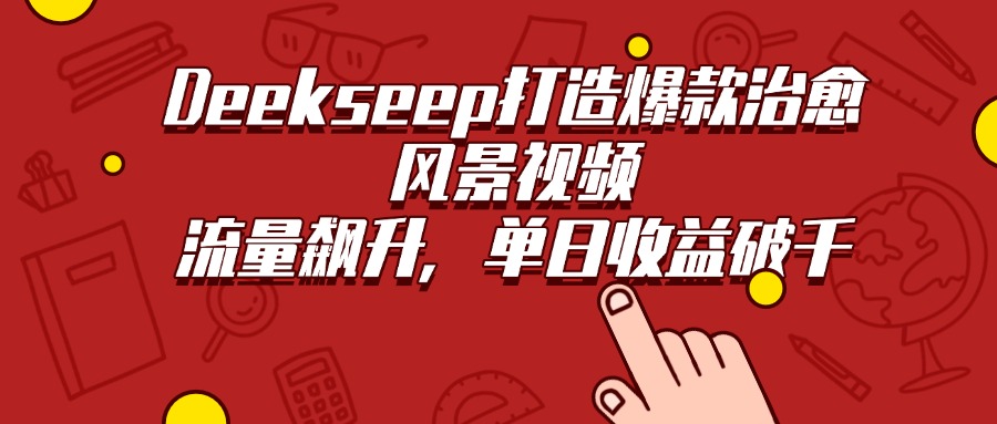 Deekseep打造爆款治愈风景视频，流量飙升，单日收益破千-欧乐副业网