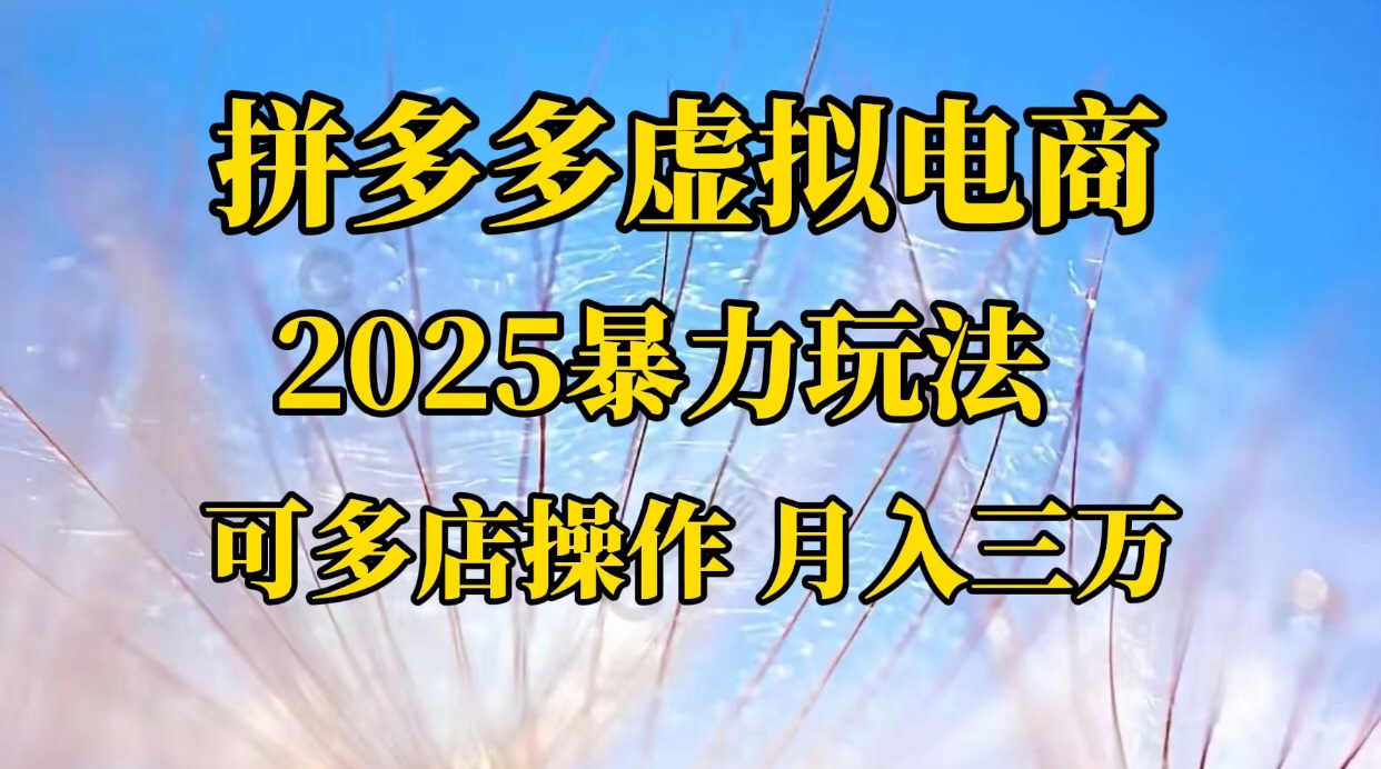 拼多多虚拟电商，不囤货不垫资的虚拟电商-欧乐副业网