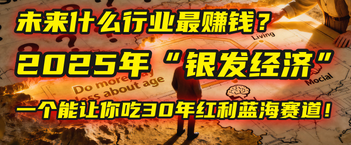 未来什么行业最赚钱？马哥揭秘2025年“银发经济”：一个能让你吃30年红利的蓝海赛道！-欧乐副业网
