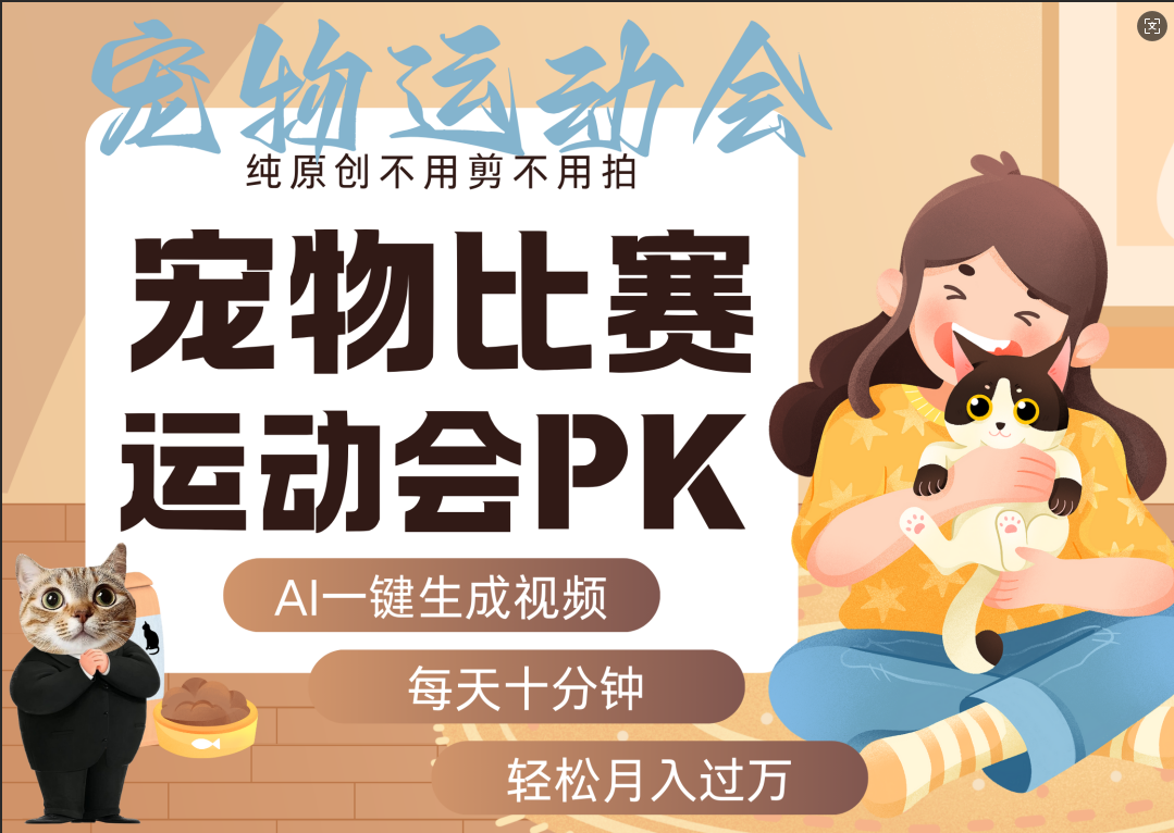 AI萌宠运动员跳水 射击  篮球  足球比赛   每天十分钟 附详细提示词文案库  代替做素材 卖提示词 卖虚拟资料  卖宠物产品 做宠物私人定制产品  带徒弟 带陪跑 卖课  创作者分成 月入5W+-欧乐副业网
